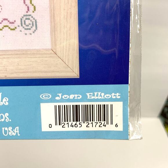 NOS Tobin Baby Froggie Fun 11" x 14" Cross Stitch Sampler Kit Unopened T21724 - Picture 5 of 6